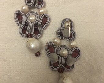 Hand made Soutage Earrings