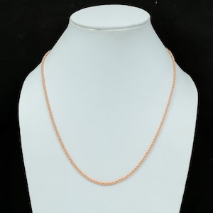Handmade Copper Wheat Necklace Chain: Rose Gold Boho Style