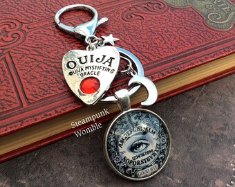 Planchette keychain, Spirit Board keyring, Ghost keyring, Spirit board and planchette, Ghost hunter gifts, Horror fan gifts, Ghost gift