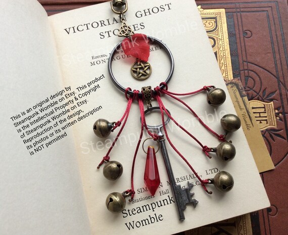 Witches Bells Keychain Home Protection Witch Occult White Witchcraft Banish Evil Witches Bells Keychain Home Protection Witch Occult White Witchcraft Banish Evil