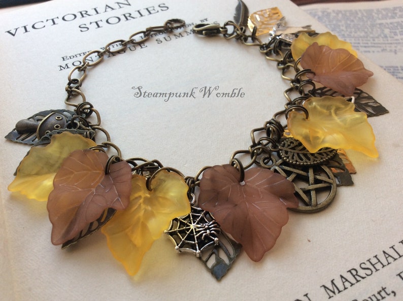 Tree of Life Pentacle jewellery Gift for a witch Autumn style Wiccan charm bracelet Pagan jewelry Nature inspired Witchy things