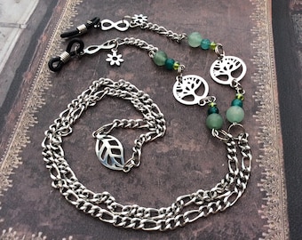 Tree of Life glasses chain, Glasses chain witchy, Sunglasses chain, Glasses chain gothic, Tree of life jewelry, Spiritual gifts for women