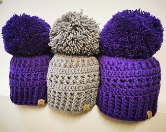 wooly hat with big bobble