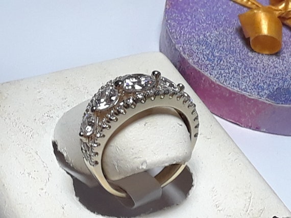 Estate 2.75cttw 5 Rd Graduated CZ Sterling Silver… - image 3