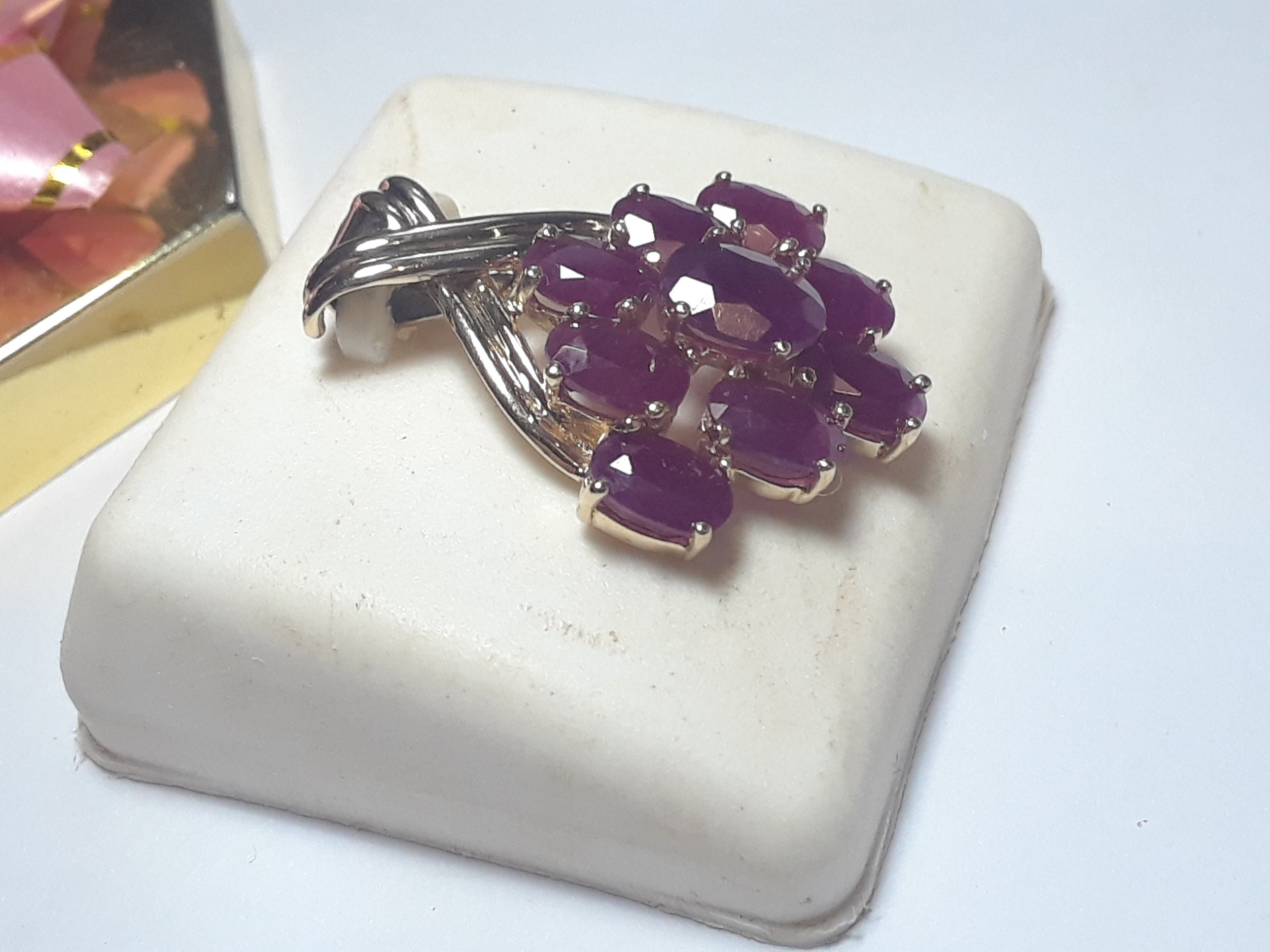 Estate 5.00cttw Natural Oval Ruby Large Cluster 