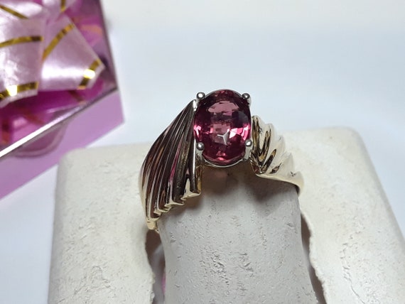 2.00Ct Natural Pink Tourmaline Oval Cut In 925 Sterling Silver Solitaire Ring