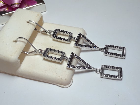 Estate Triple Rectangle/Triangle Mirror Polished … - image 1