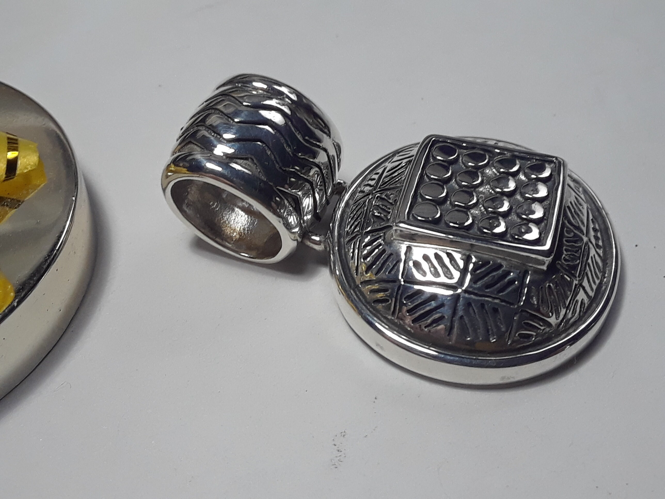 Vintage Dot, Cross Pattern, Zig Zag Sterling Silver 925