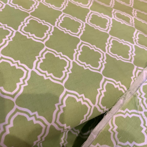 Riley Blake Lila Tueller green quatrefoil fabric