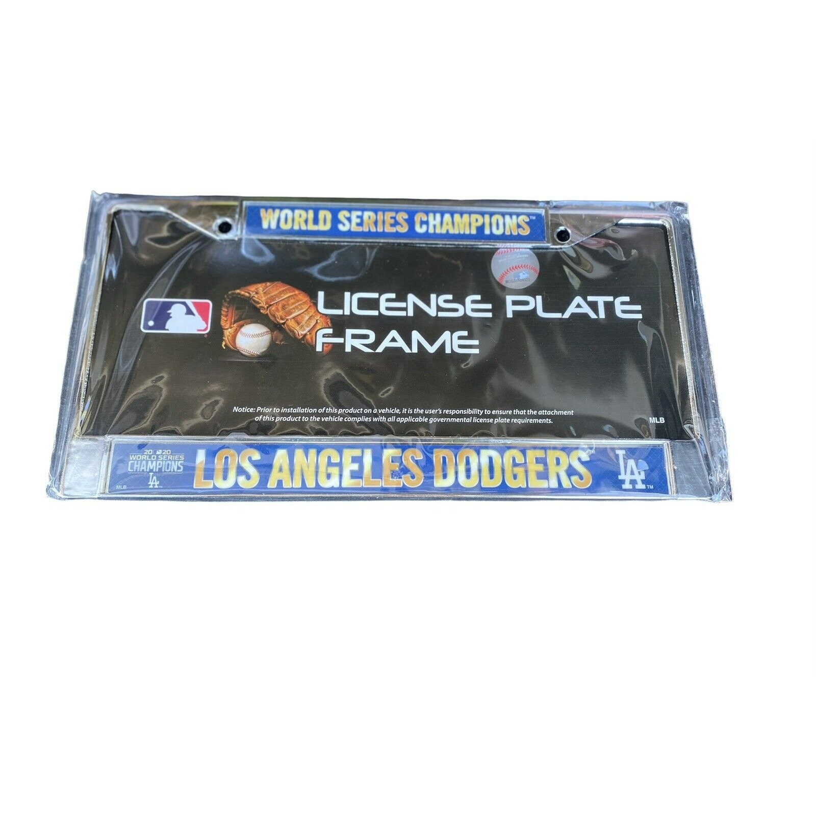 1 Los Angeles Dodgers Chrome License Plate Frame w\ Laser Cut Acrylic  Letters