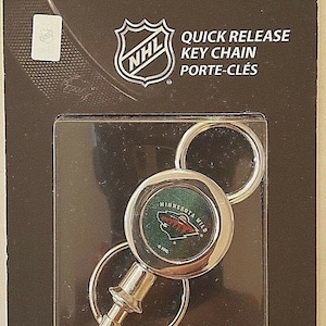 Minnesota Wild Keychain Keyring Quick Release Valet Solid Metal Construction