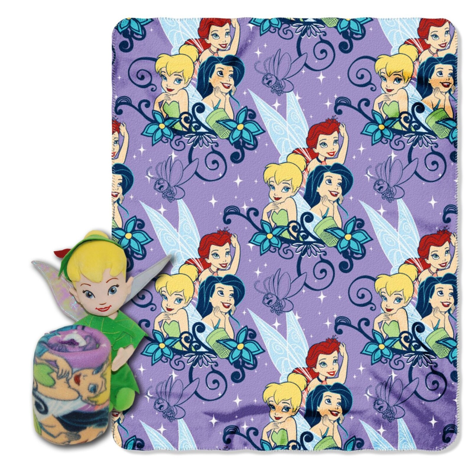 2 PIECE BRAND NEW Disney Fairy Tinkerbell Fleece Blanket Throw Etsy