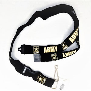 ONE United States U.S Army Lanyard Keychain Keyring Neck Release With Detachable Clip Can Be Used As An Id/Badge Holder