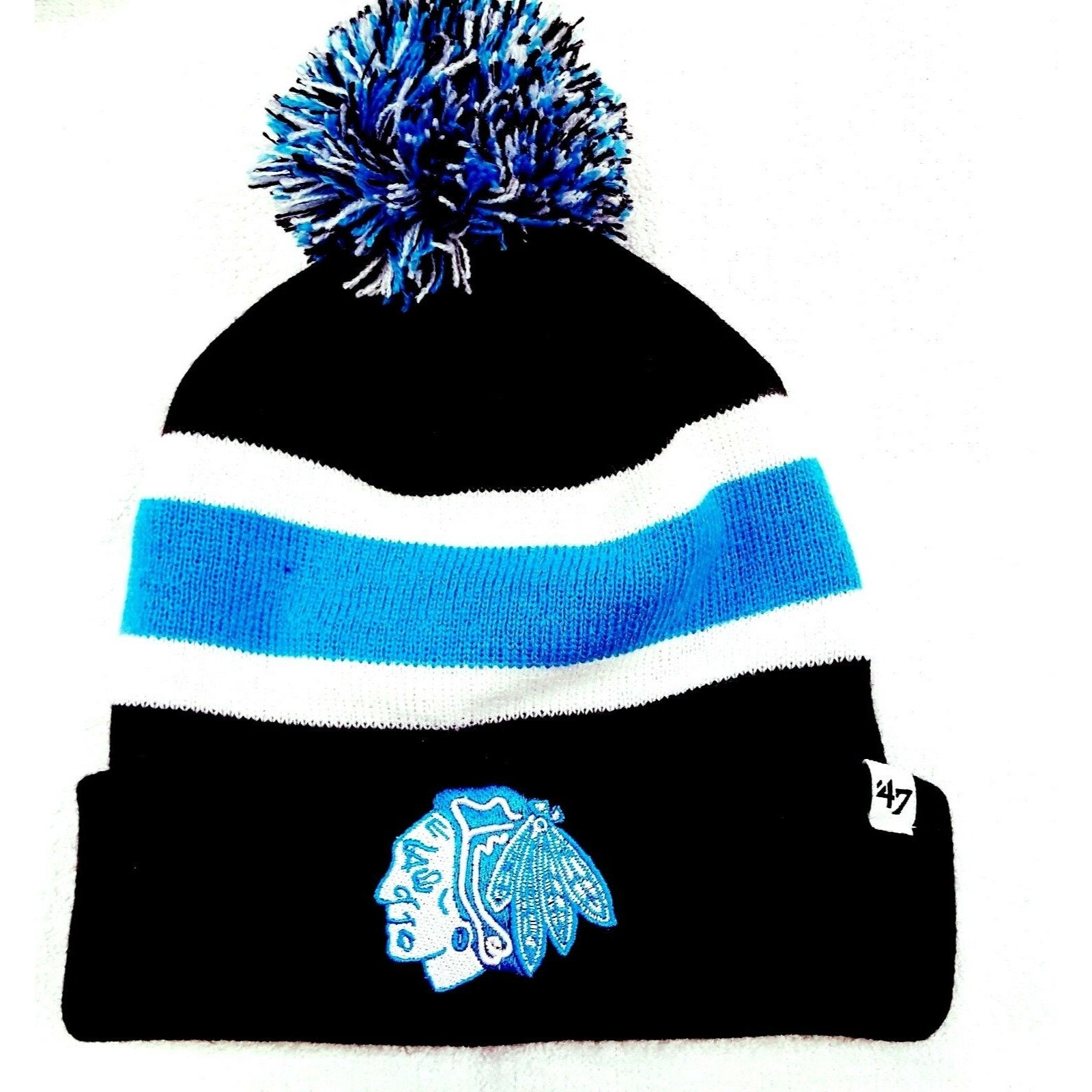 Chicago Blackhawks Knit Beanie Hat Ski 