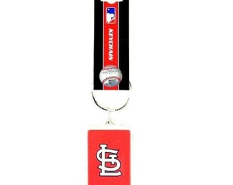 ST LOUIS CARDINALS Acrylic Key Chain Double Sided w/Logo 1.5x2.5 New