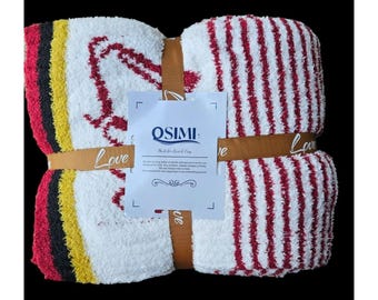 60"X80" Larger Size Soft Throw Luxury Cozy Knit Blanket In Sealed Gift Box New