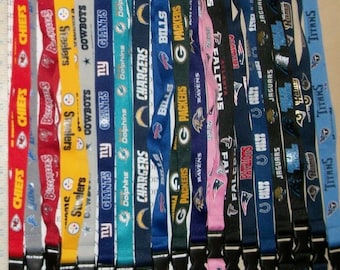 NFL Assorted Team Licensed Lanyard-ID Holder, Keychain Key Ring Detachable Clip New You Pick Your Favorite Team