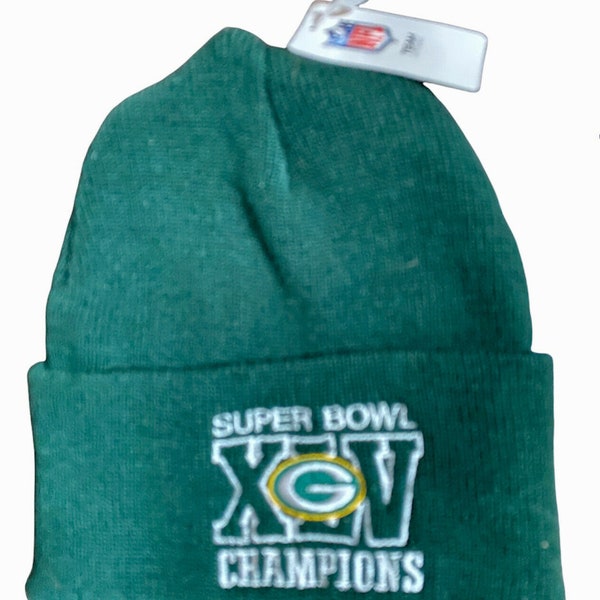 Green Bay Packers Knit Beanie Hat Cap Cuffed Superbowl Champs NFL Champions 2011 XLV "Toque" Beanie Knit Hat Ski Cap Winter Stocking Hat