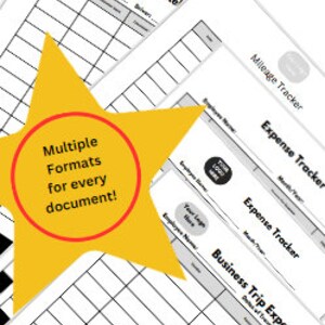 Business Expense Trackers- Track Expenses, Miles, Meals and MORE!