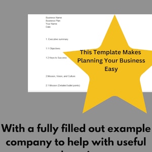 Business Plan template with examples and explanations