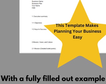 Business Plan template with examples and explanations