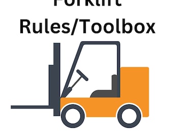 Forklift Tool box Talk documents for OSHA compliance / Safety managers