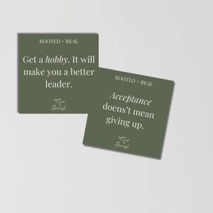Verwurzelte + Echte tägliche Affirmations-Karten für Leiter, ein 31-Karten-Deck für Vertrauen, Klarheit und Verbindung