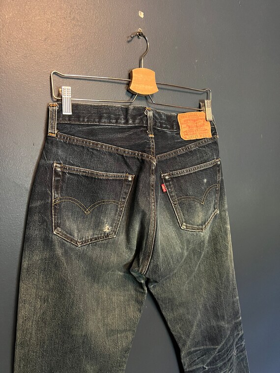 LVC Levi's Vintage Clothing Big E 1955 501 XX Raw Selvedge Denim Jeans  38X34 USA