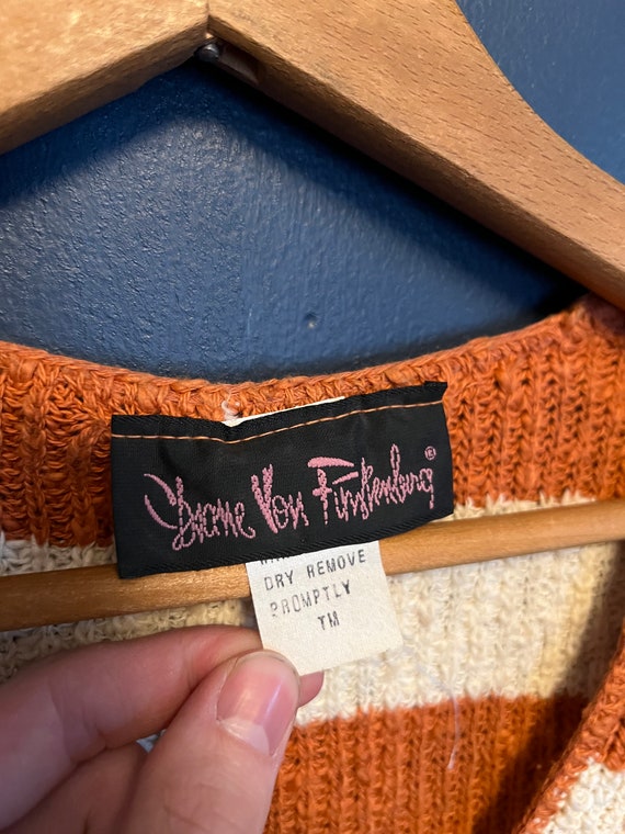 Vintage 70’s Diane Von Furstenberg Knit Stripe Sw… - image 2