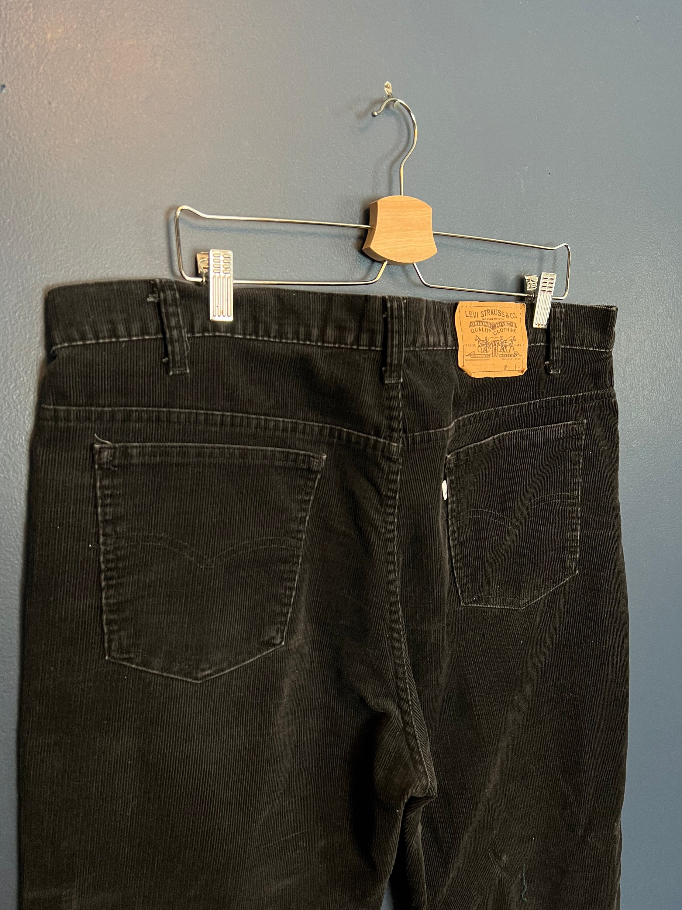 Levis Womens Classic StraightLeg Corduroy Jeans 28 Black  Walmartcom