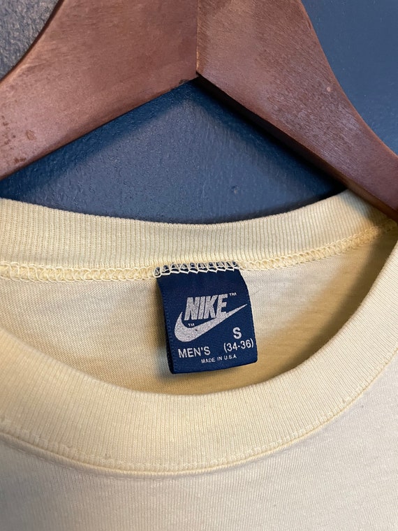 Vintage 80s Nike Blue Tag Made Swoosh Logo T Shirt Size - Etsy
