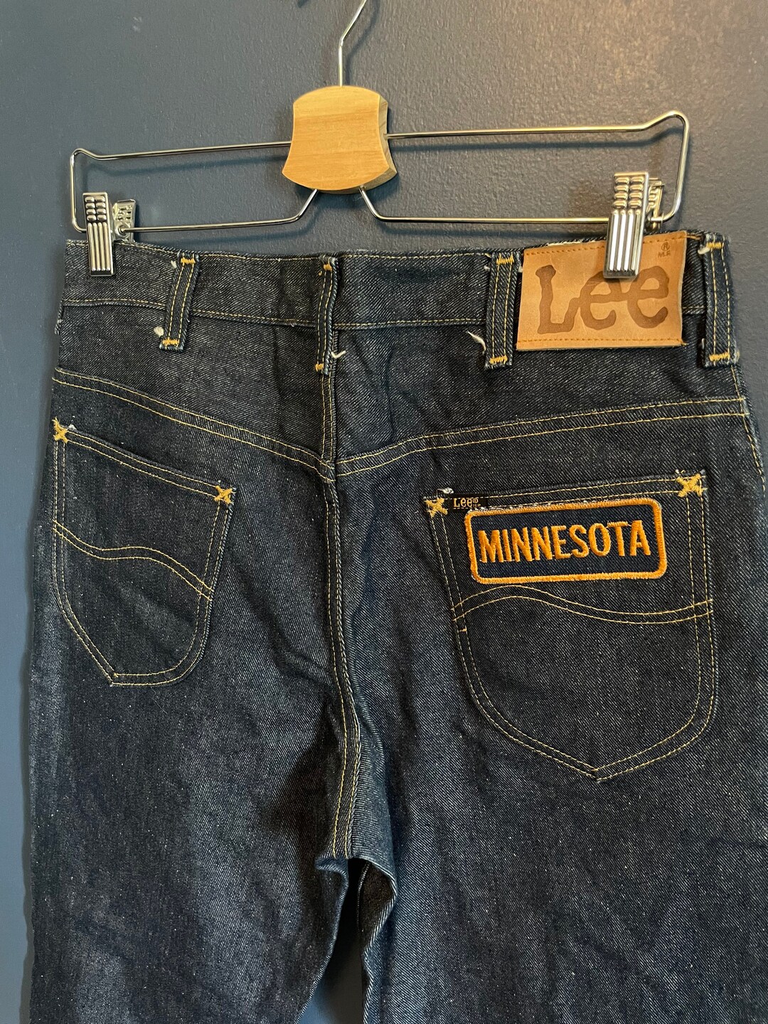 Vintage 90s Lee Dark Wash Indigo Brand New Minnesota Jeans - Etsy