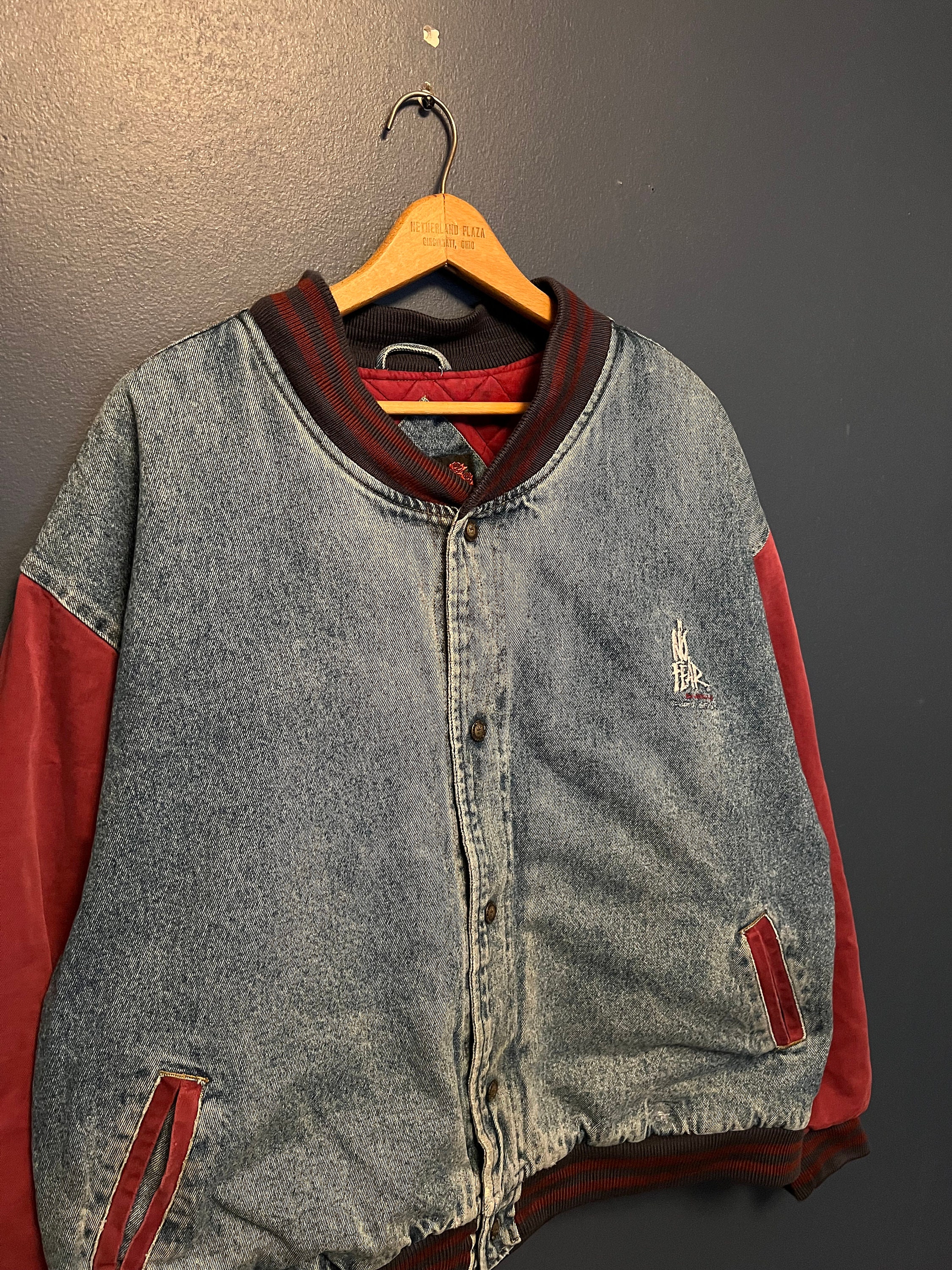 No fear quilted hotsell bomber jacket mens