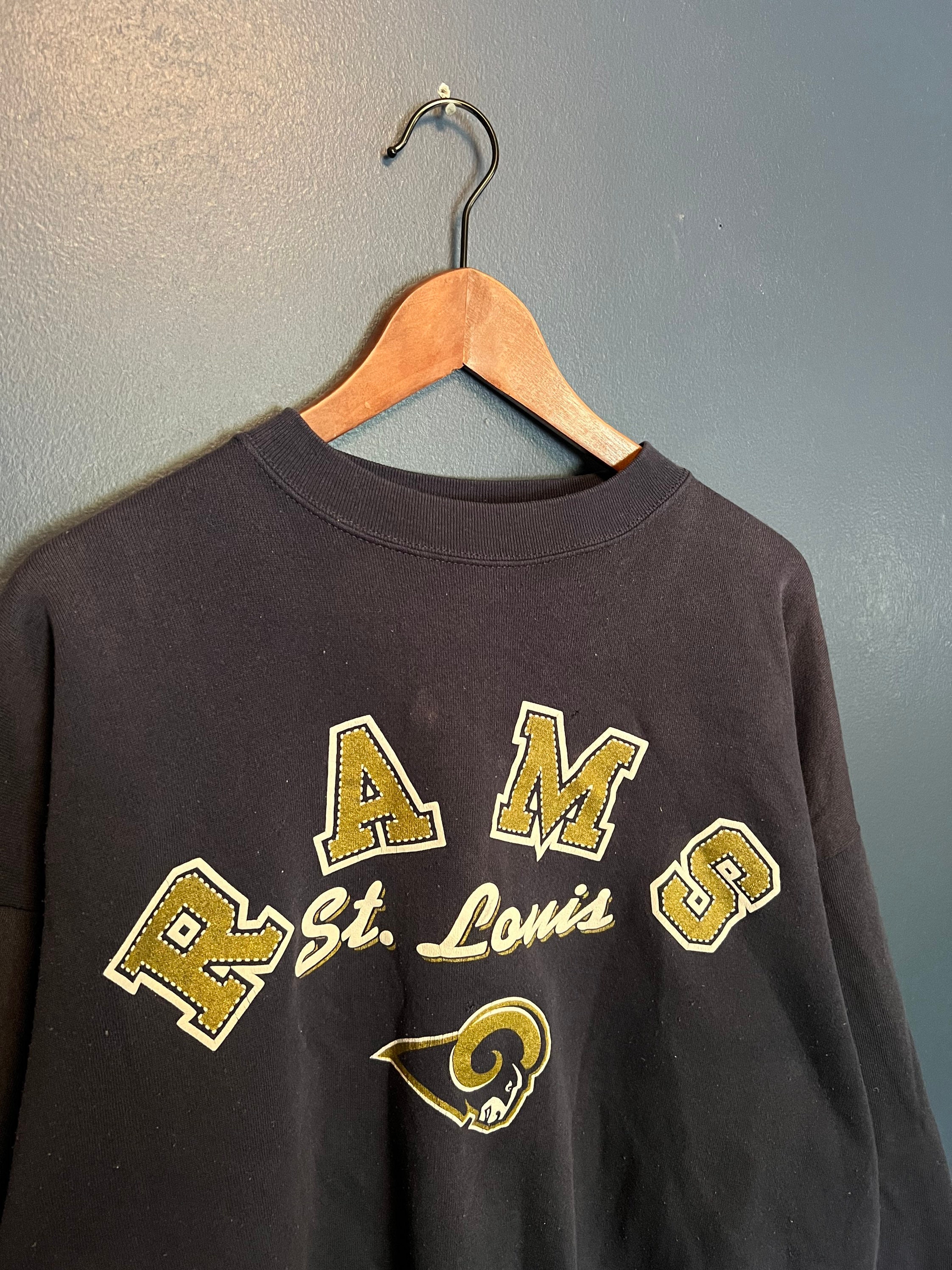 Vintage St. Louis Rams NFL Men's Authentic 58 Sports Leather Jacket Sz Large