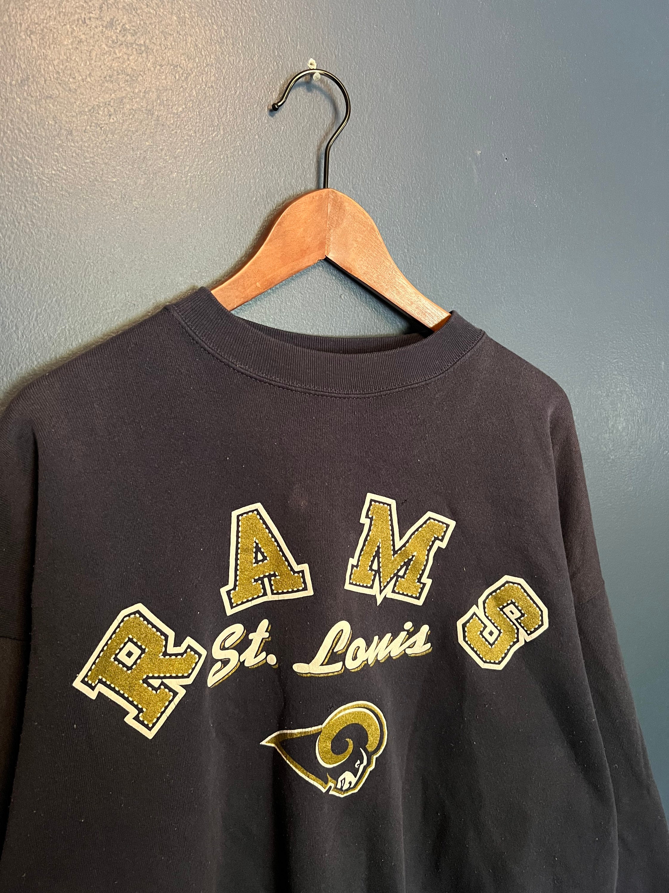 90s Logo 7 Los Angeles LA Rams NFL 3/4 sleeve t shirt size L – Mr