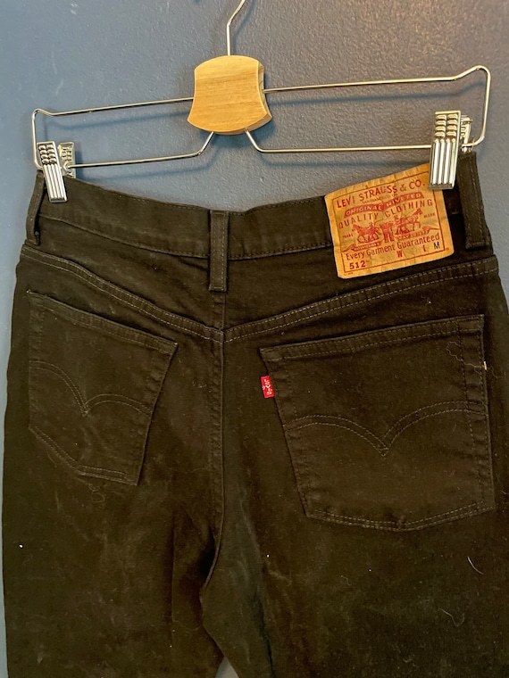 Vintage 90s Levis 512 Black Denim Pants Size 12 Womens 