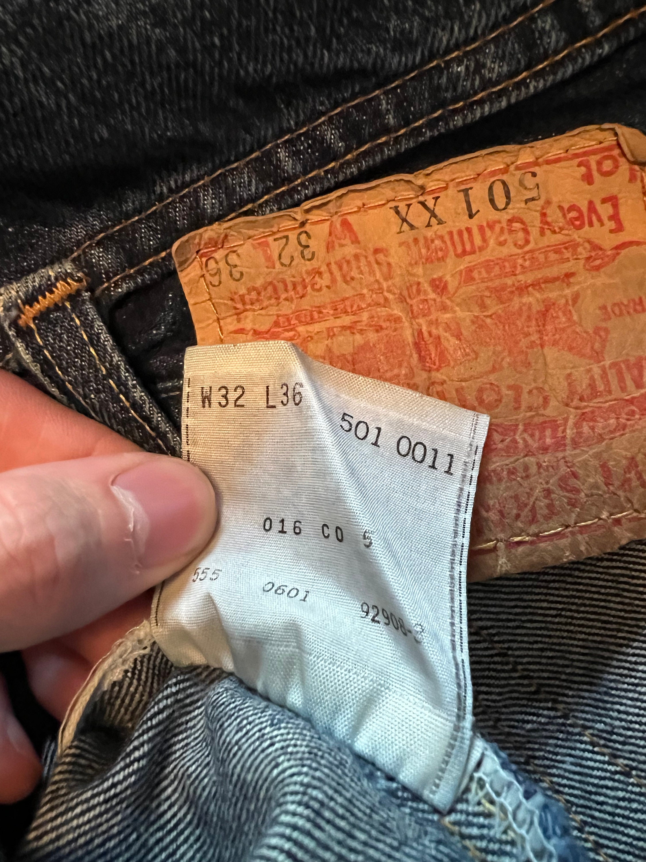 Vintage 90s Levis 501 XX LVC Redline Big E Denim Jeans Size 32/36 