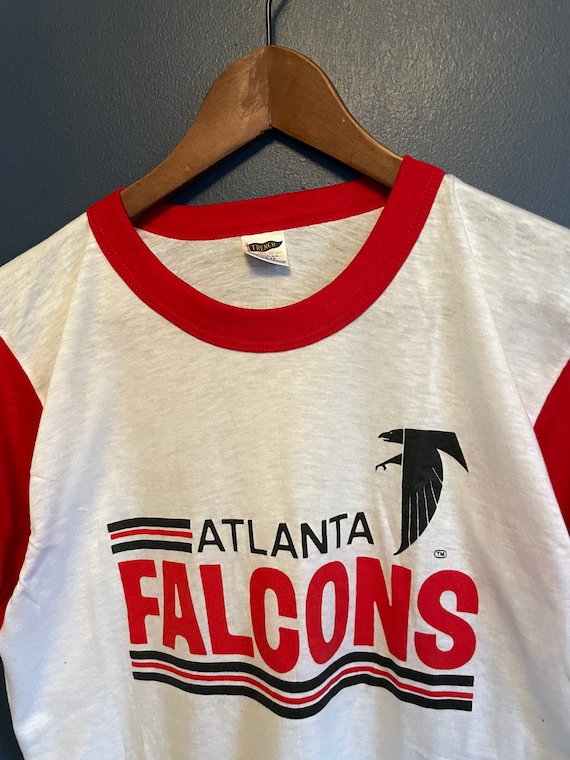 Vintage 80s Atlanta Falcons NFL Football Trench T Shirt Tee 