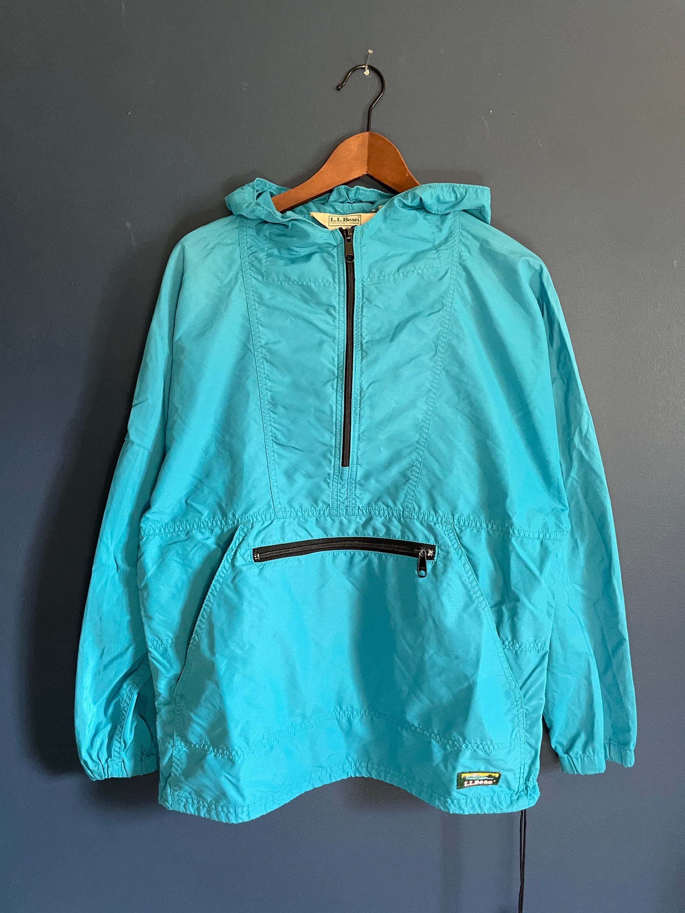 Vintage 80s LL Bean Teal Anorak Windbreaker Size Womens Small - Etsy