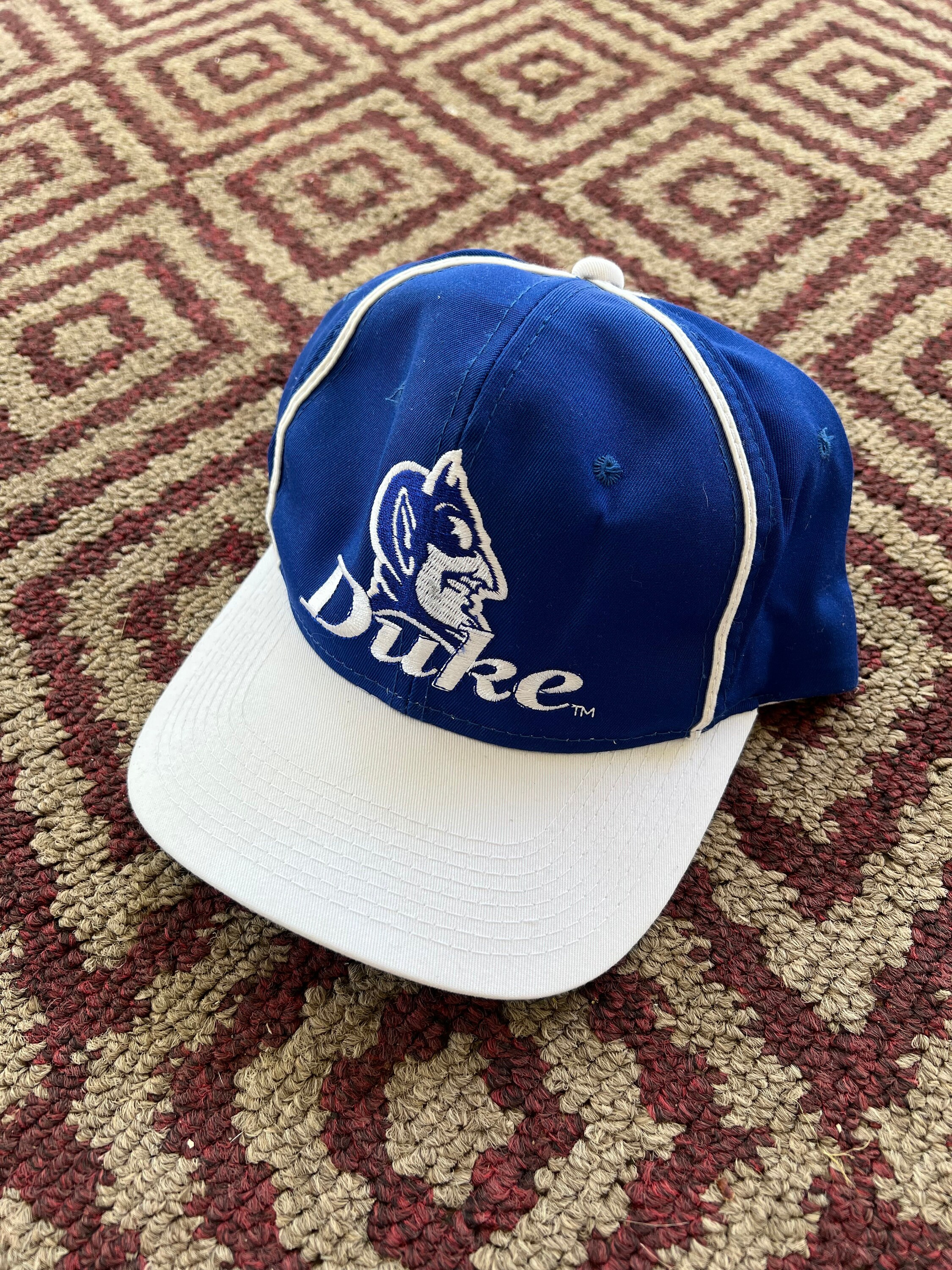 NEW Vintage Rare Duke Blue Devils NCAA Sports #1 Apparel Wool Hat Vtg  Snapback