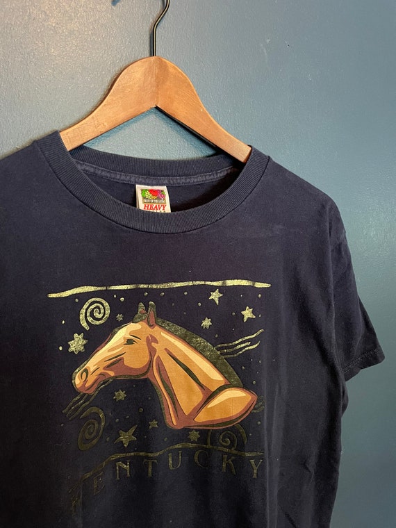 Vintage Y2K Kentucky Horse Derby T Shirt Tee Size 