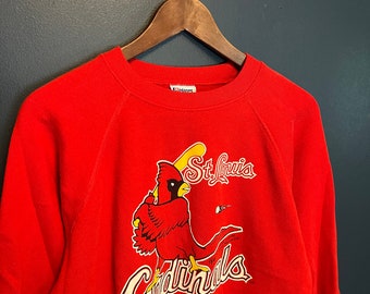 Stitches Red St. Louis Cardinals Logo Sweatshirt