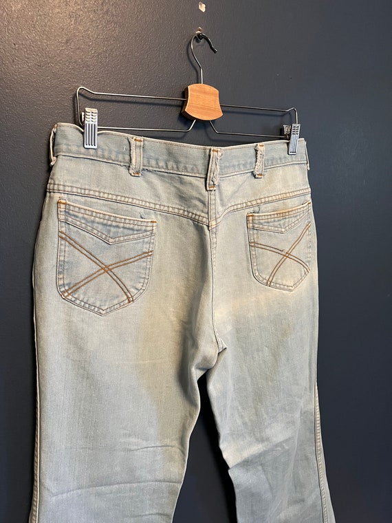 Vintage 70’s Ward Light Wash Denim Flared Jeans Si