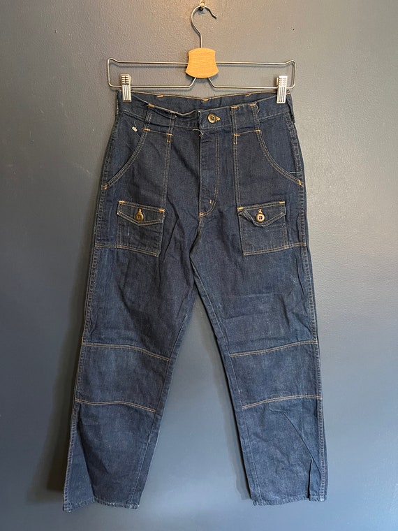 Vintage 70’s Wrangler Cargo Pocket Blue Jeans Wom… - image 3