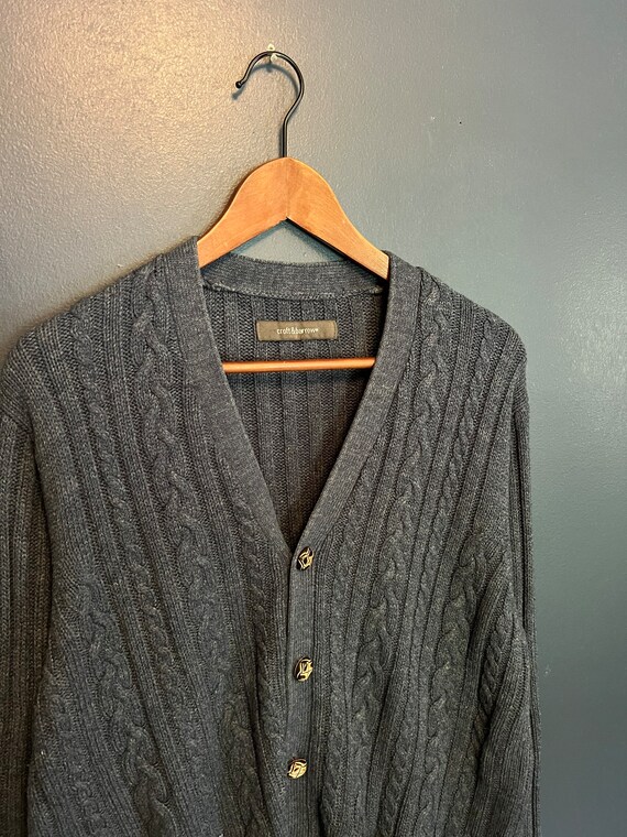 Vintage Y2K Croft and Barrow Cable Knit Cardigan Sweater Size Etsy