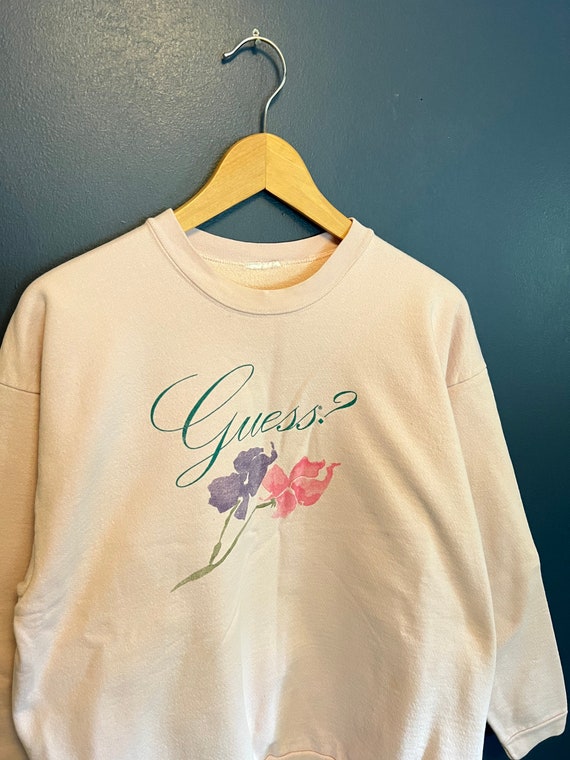 Vintage 90’s Guess Pink Floral Crewneck Size Mediu