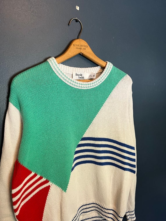 Vintage 80’s David Smith Knit Pattern Sweater Size