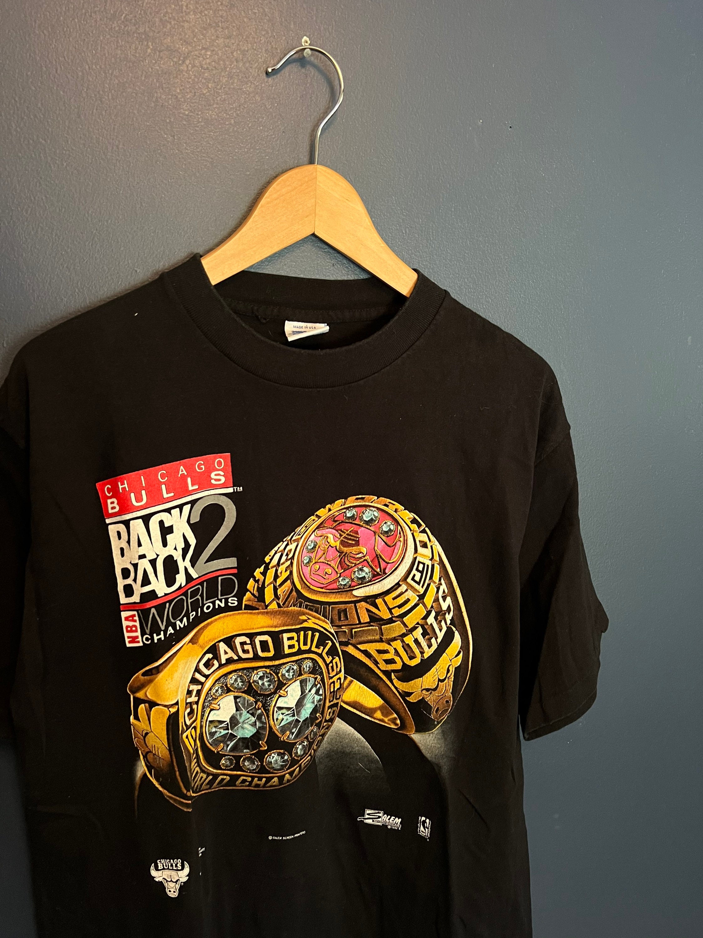 Vintage 90s Salem Chicago Bulls back 2 Back World Champions - Etsy