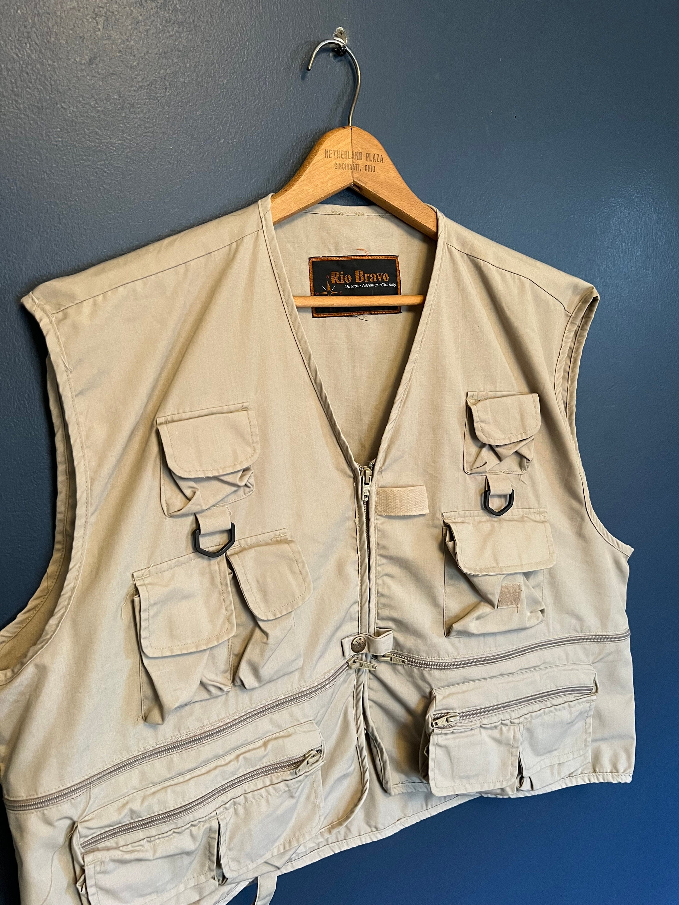 Vintage 90s Rio Bravo Cargo Pocket Tactical Fishing Vest Size Large -   UK
