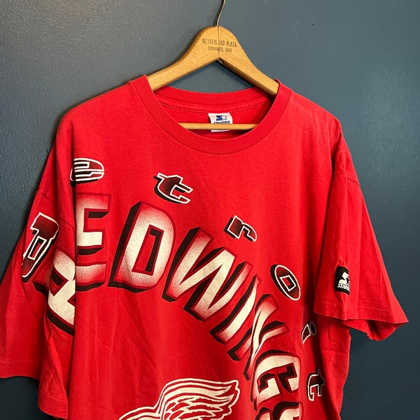 Vintage 90’s Detroit Red Wings NHL T Shirt Tee Size XL
